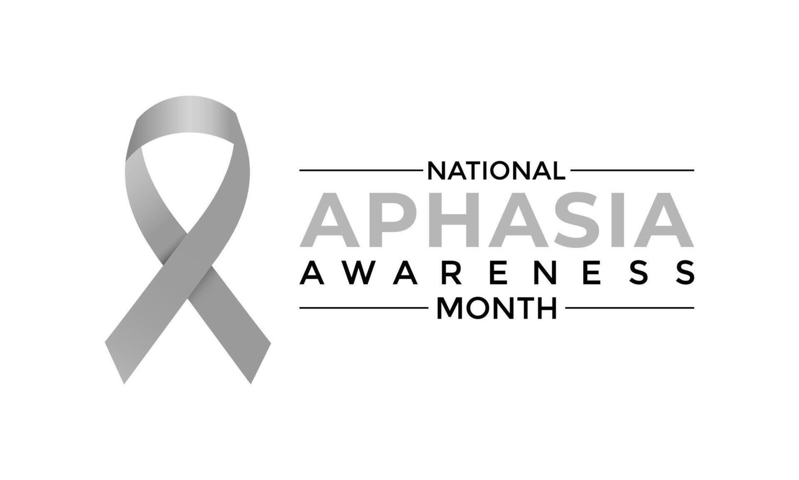 illustration of Aphasia Awareness Month in June. Banner poster, flyer and background design. flat design. vector