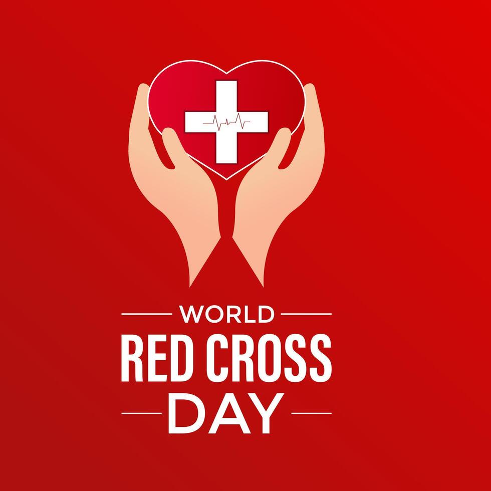 World Red Cross Day . Template celebrated in 8 may. Banner poster, flyer and background design. vector