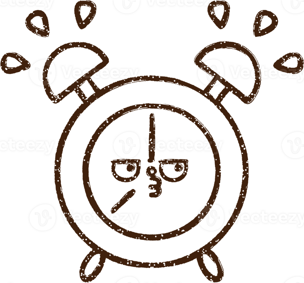 Alarm Clock Charcoal Drawing png