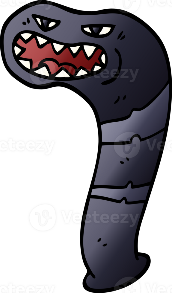 cartoon doodle monster leech png