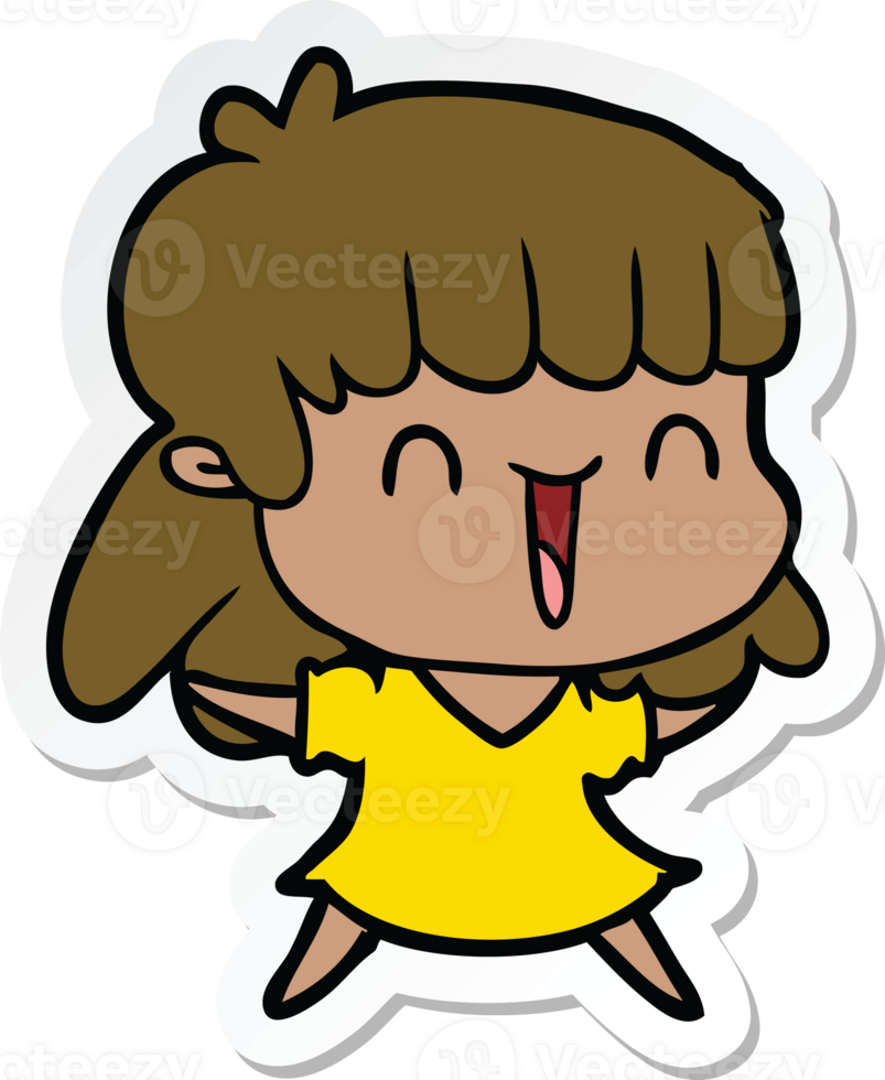 sticker of a cartoon woman png