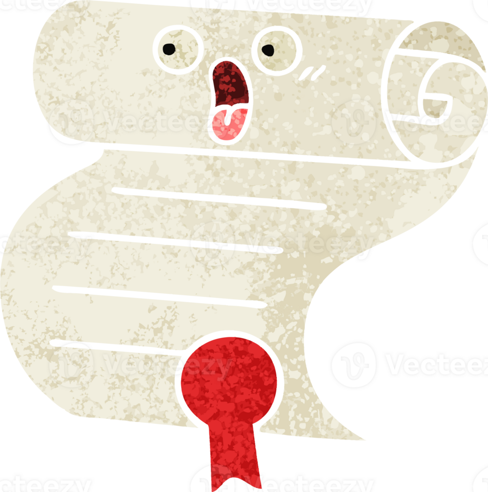 retro illustration style cartoon of a contract png