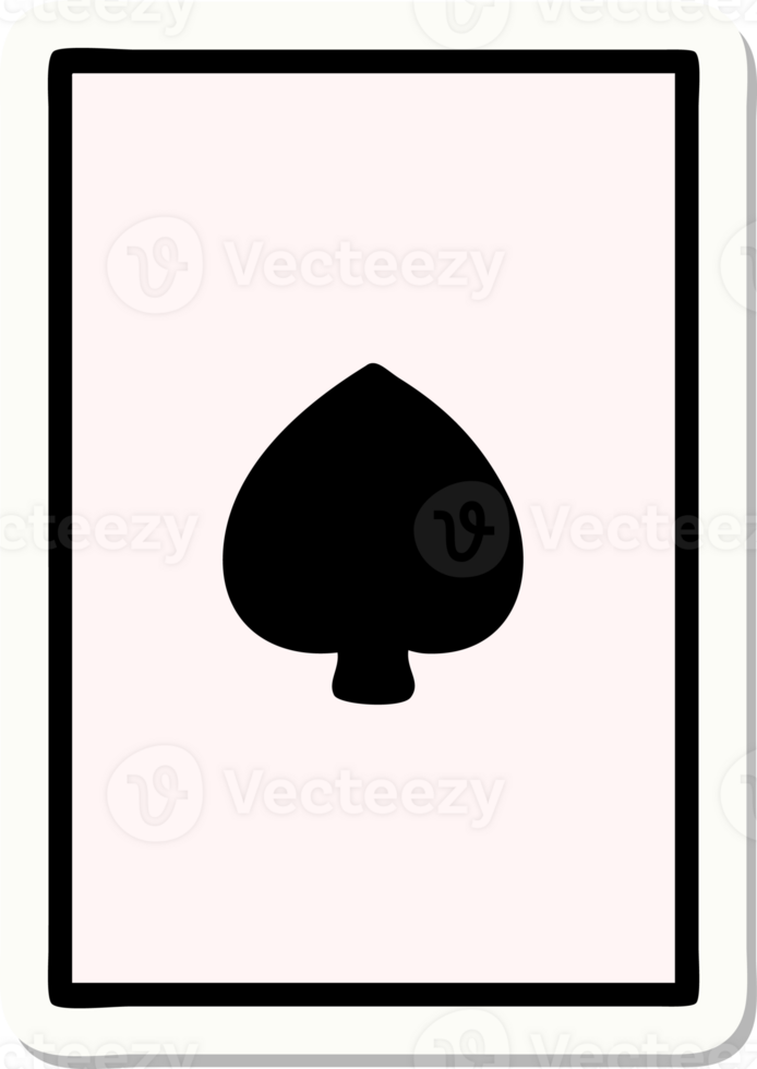 sticker of tattoo in traditional style of the ace of spades png