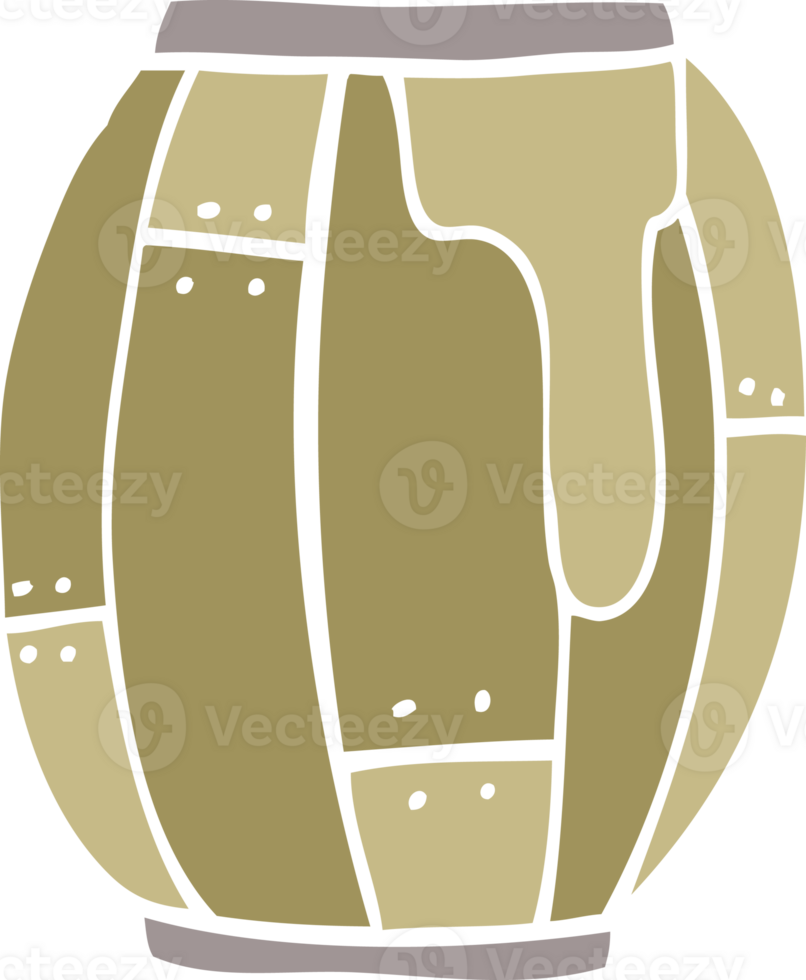 cartoon doodle beer barrel png