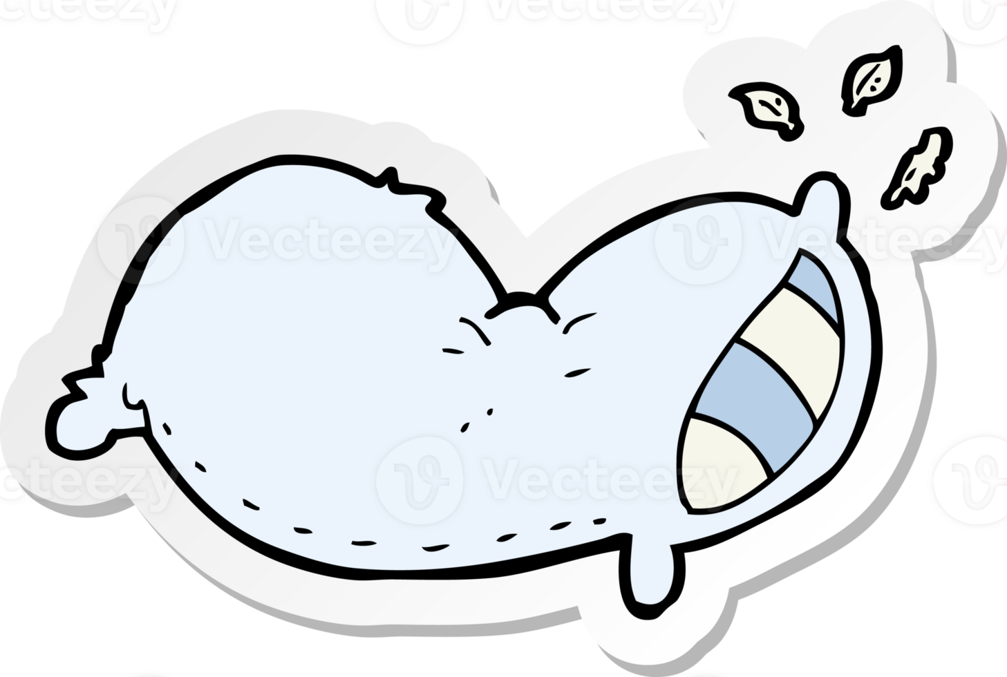 sticker of a cartoon pillow png