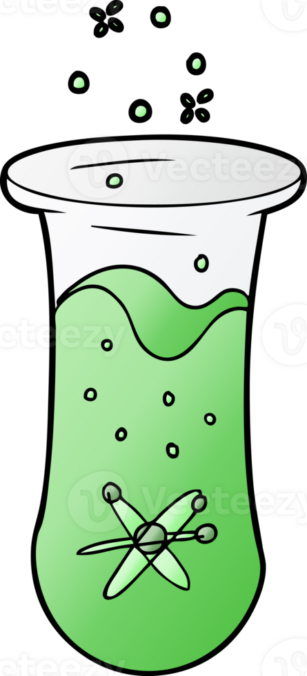 cartoon bubbling test tube png