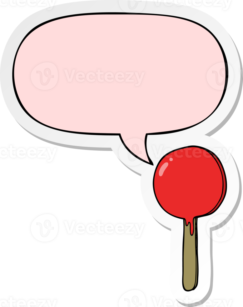 cartoon lollipop with speech bubble sticker png
