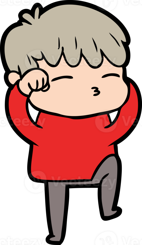cartoon curious boy png