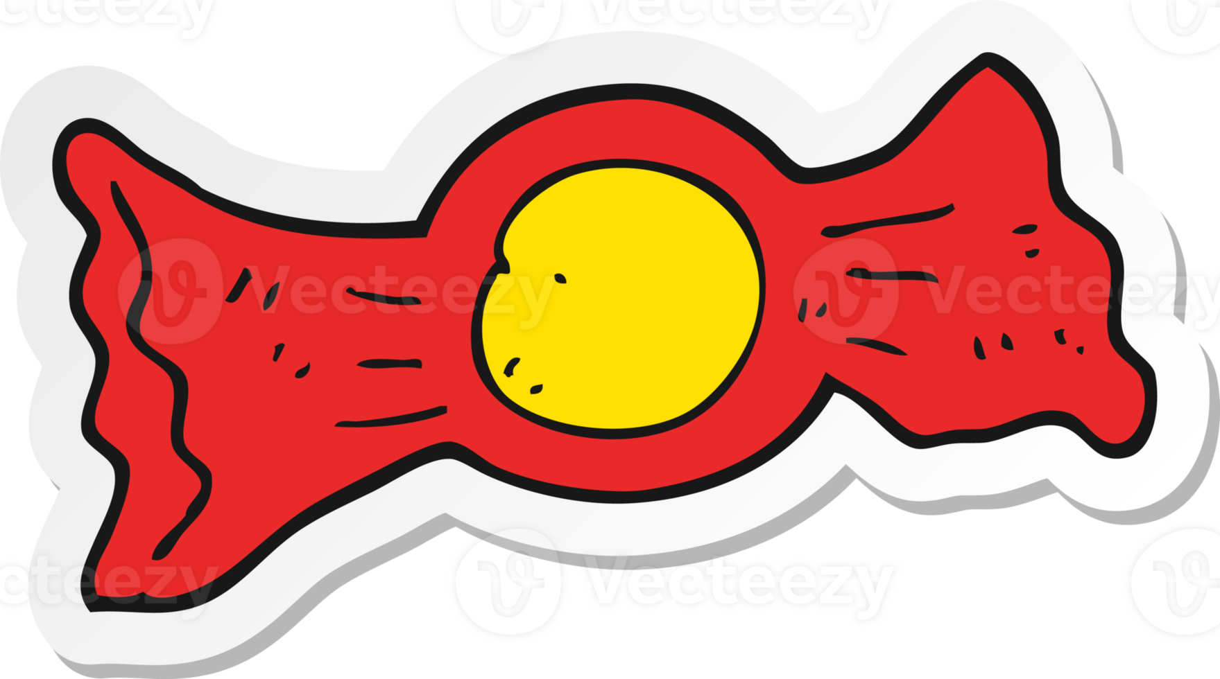 sticker of a cartoon candy png