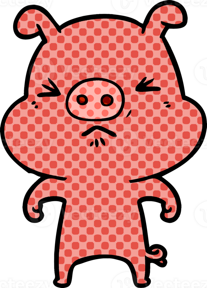 cartoon angry pig png