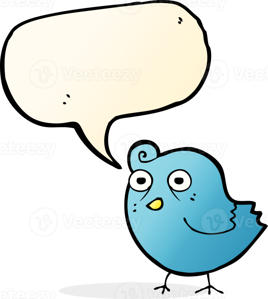 funny cartoon bird with speech bubble png