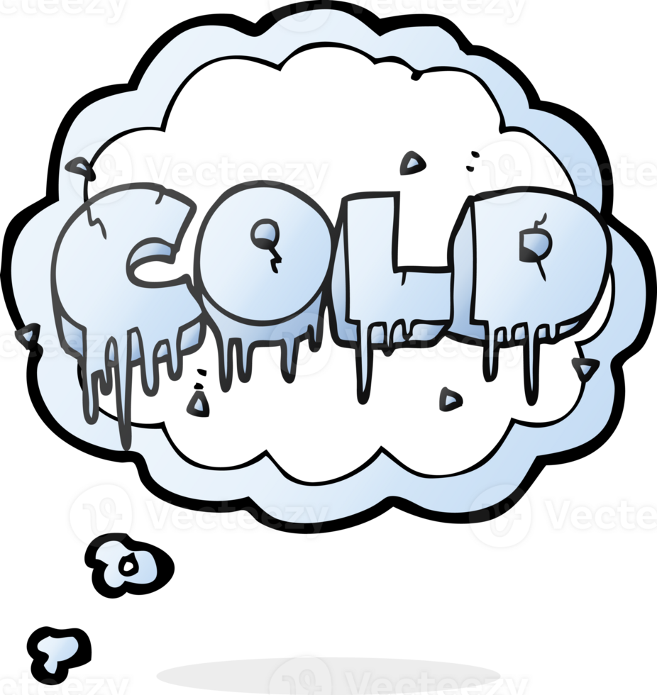 hand drawn thought bubble cartoon cold text symbol png