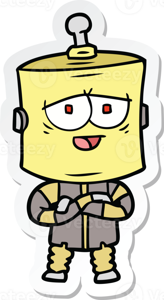 sticker of a cartoon robot png