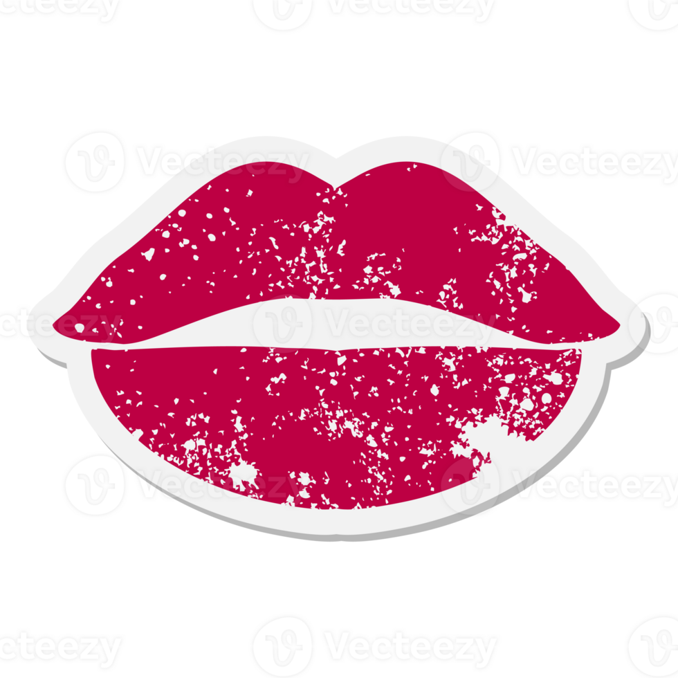 lippenstift Mark kus grunge sticker png