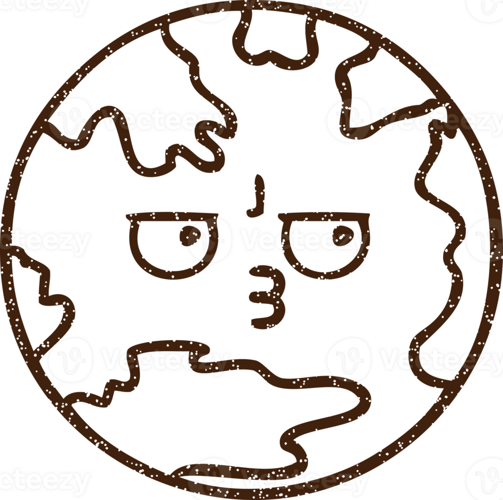 The Earth Charcoal Drawing png