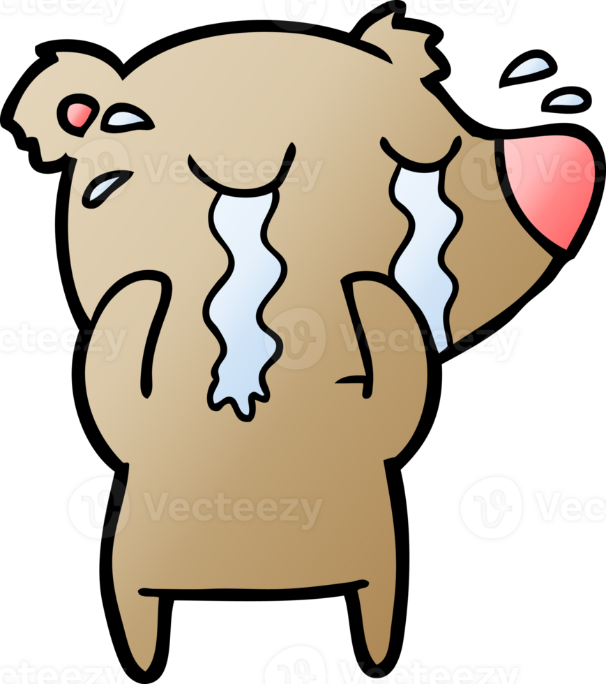 cartoon crying bear png