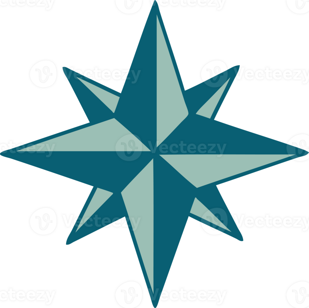 iconic tattoo style image of a star png