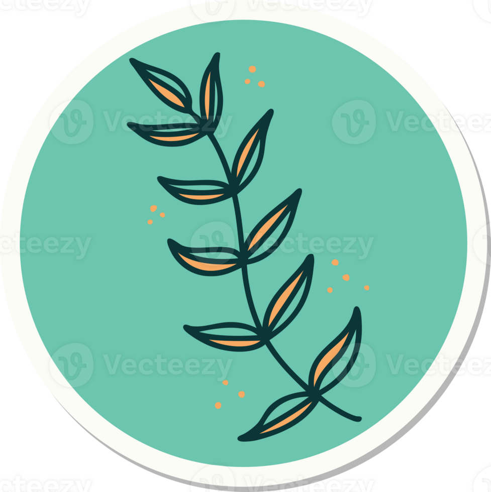 sticker of tattoo in traditional style of a laurel png