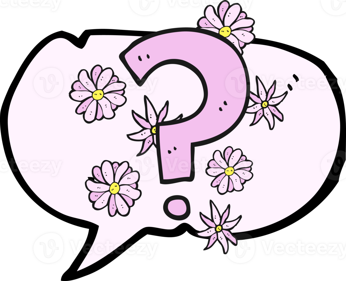 hand drawn speech bubble cartoon question mark png