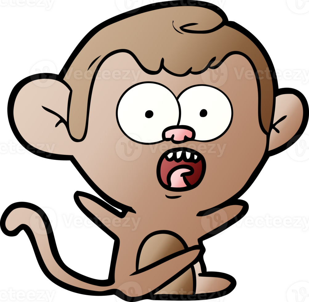 cartoon shocked monkey png