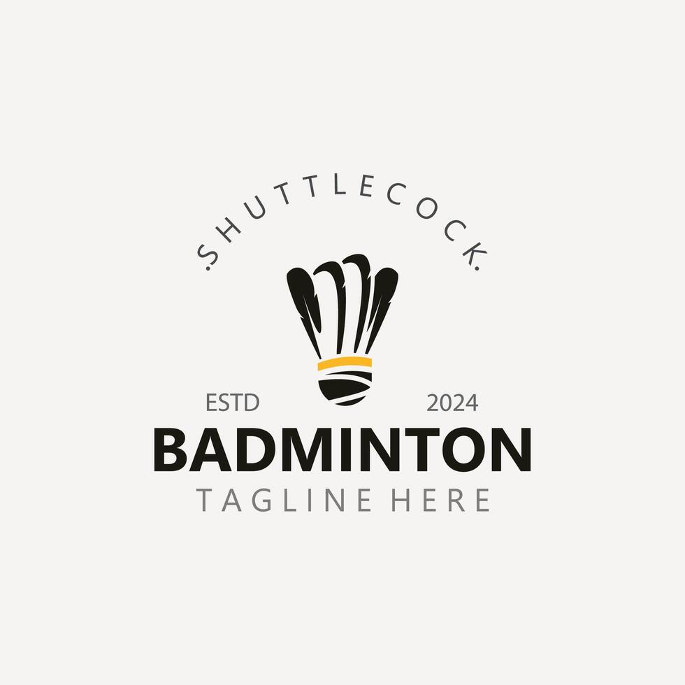 Badminton Shuttlecock logo icon design for Sport Badminton Championship club competition vector