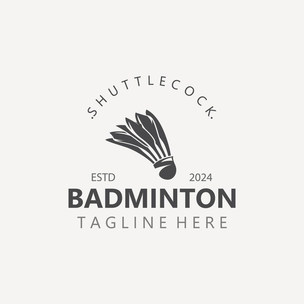 Badminton Shuttlecock logo icon design for Sport Badminton Championship club competition vector