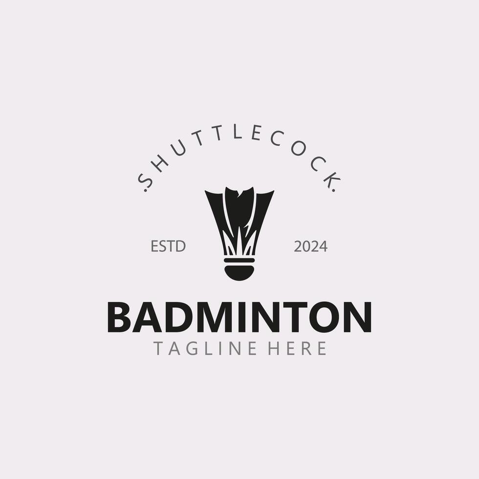 Badminton Shuttlecock logo icon design for Sport Badminton Championship club competition vector