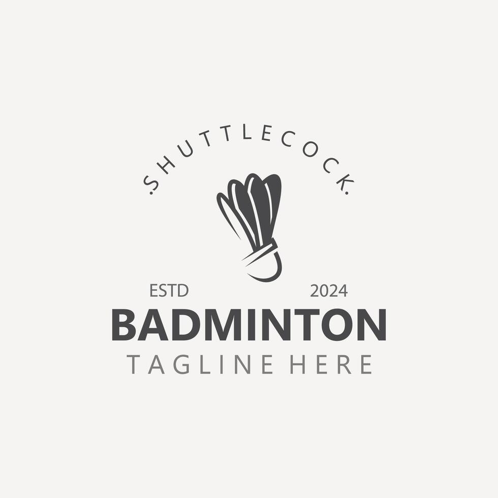 Badminton Shuttlecock logo icon design for Sport Badminton Championship club competition vector