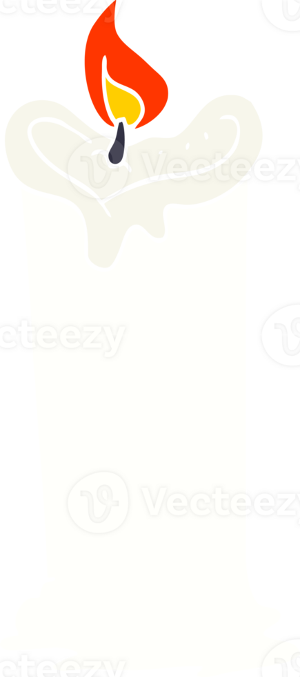 flat color style cartoon candle png