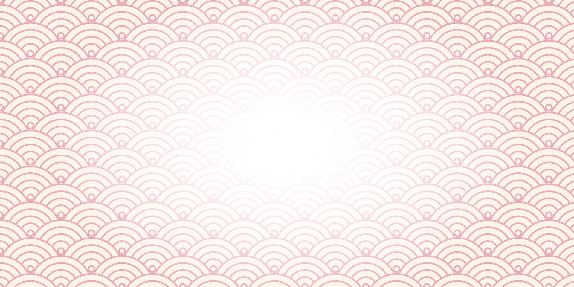 Japanese red pink pattern background vector
