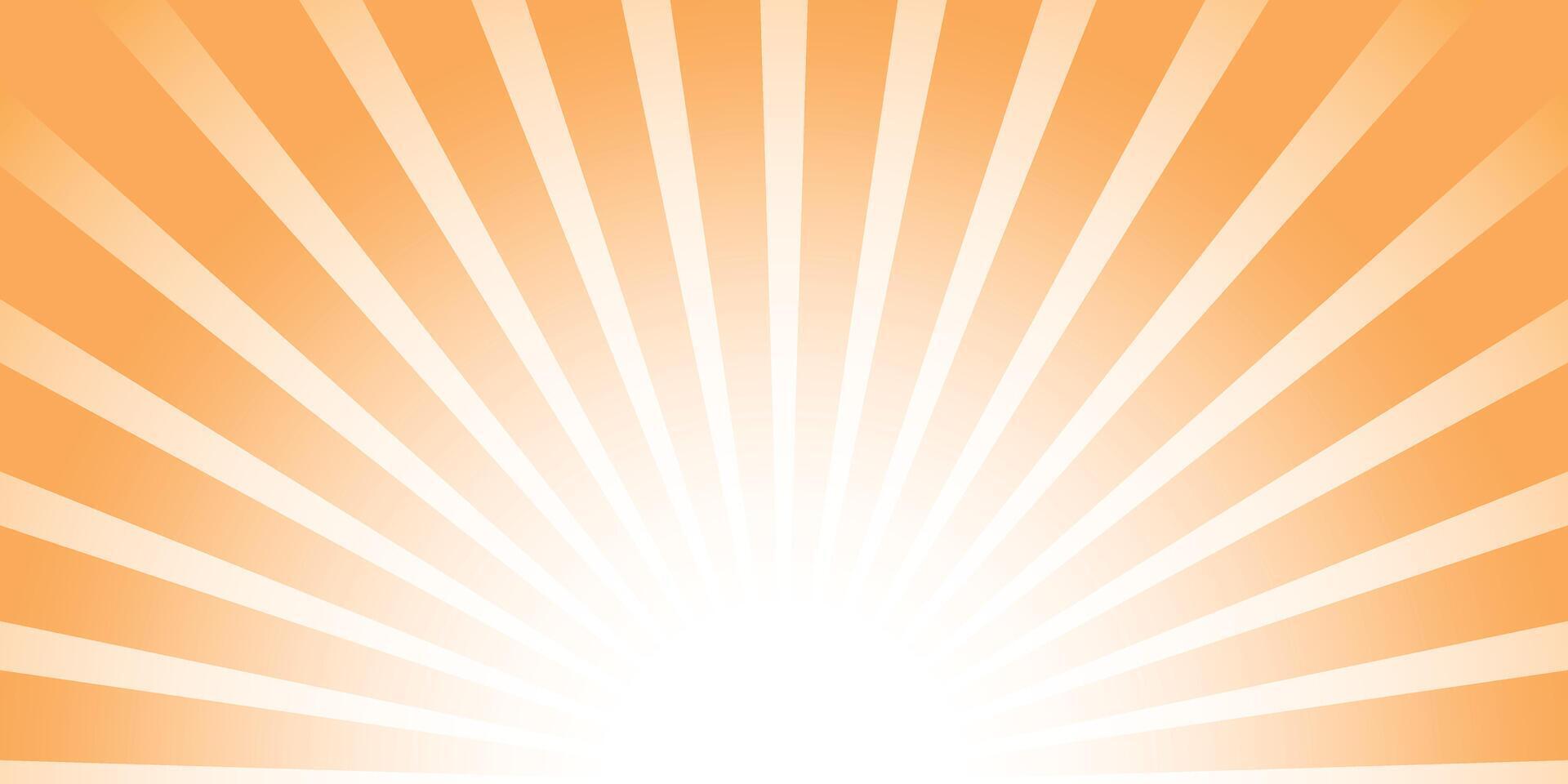 Yellow Bright Sun burst background from bottom vector