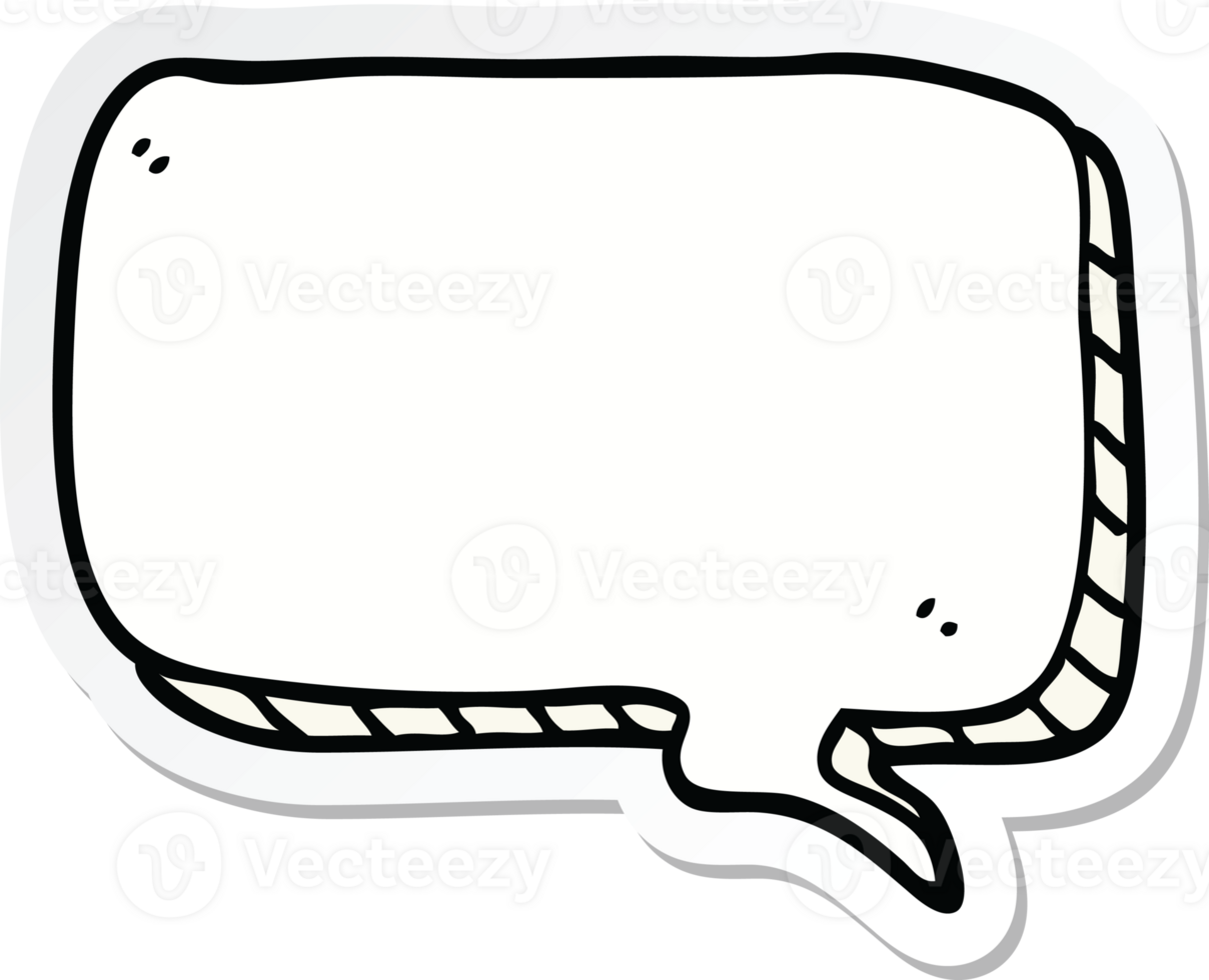 sticker of a cartoon speech bubble png
