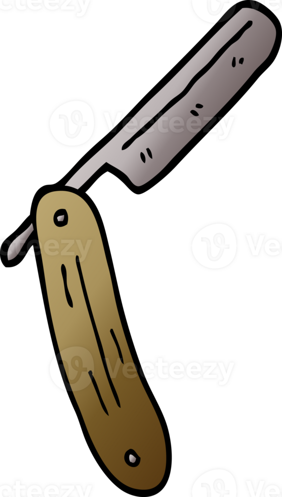 cartoon doodle old style razor png