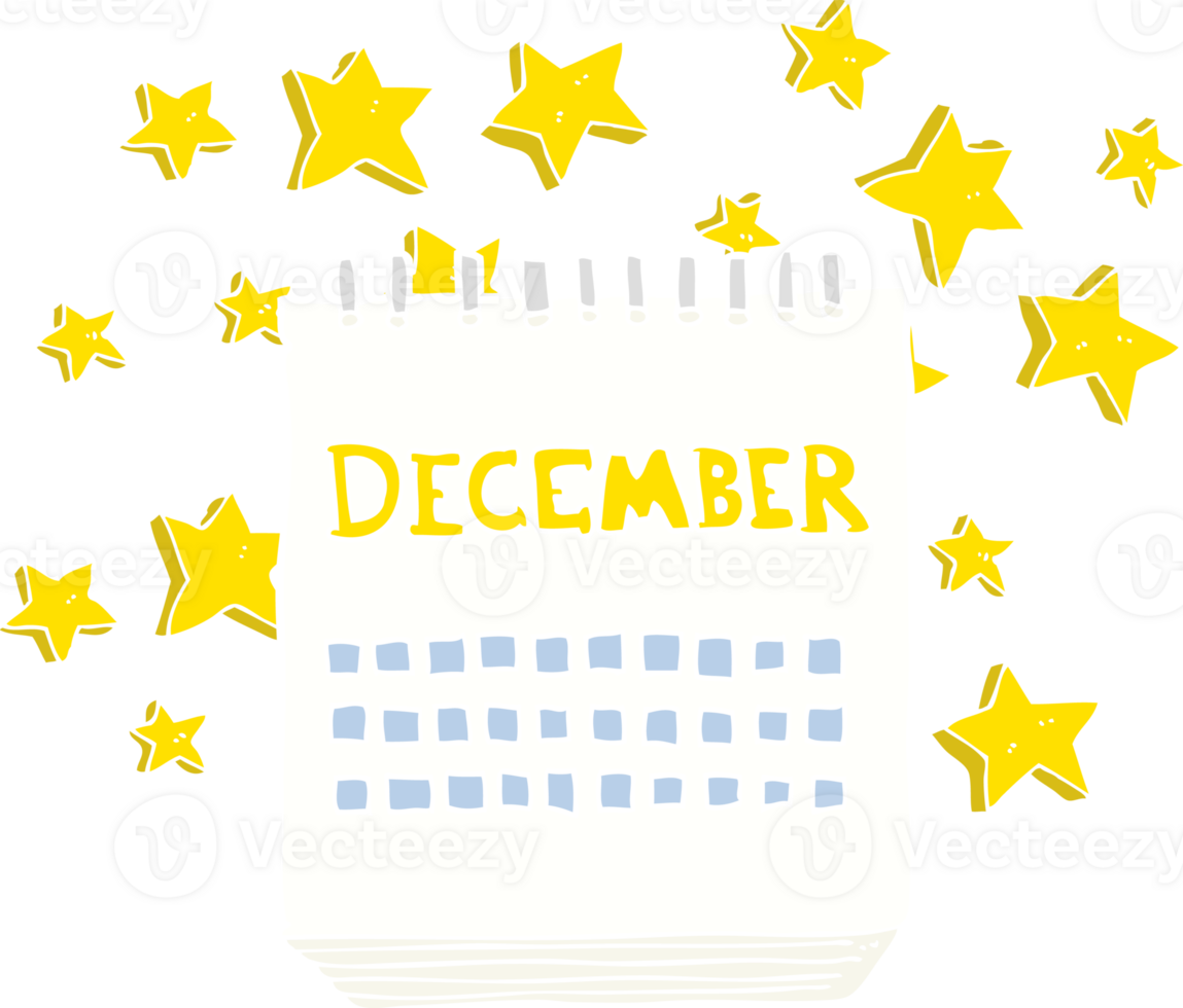 platt Färg illustration av kalender som visar månad av december png