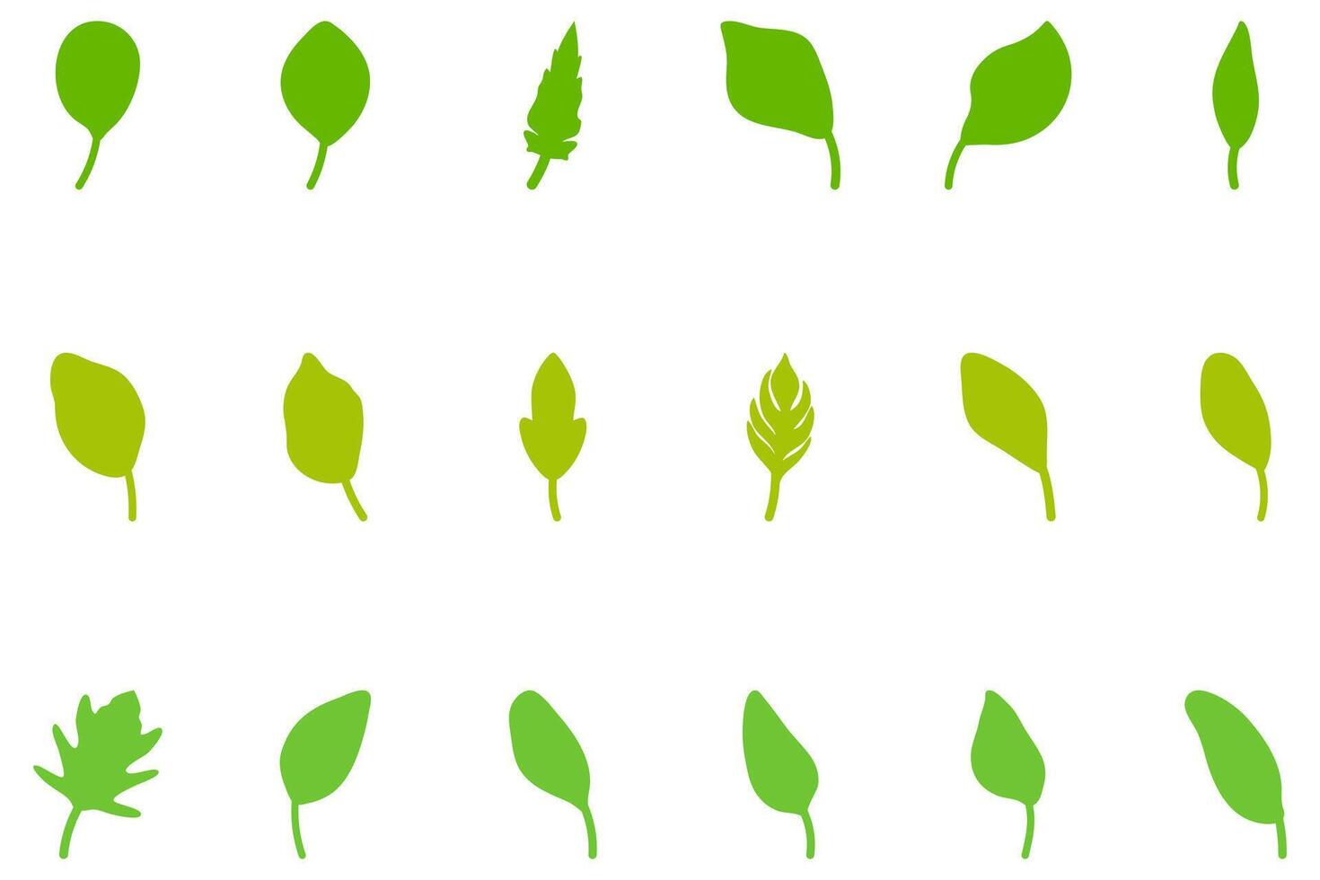 Leaf set icon. Nature vector