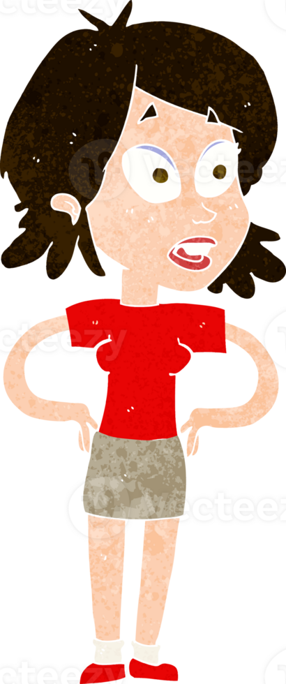 cartoon woman with hands on hips png