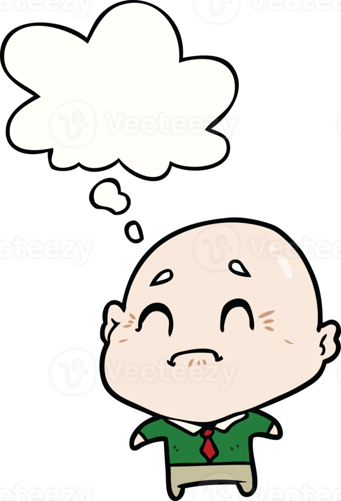 cartoon old man with thought bubble png