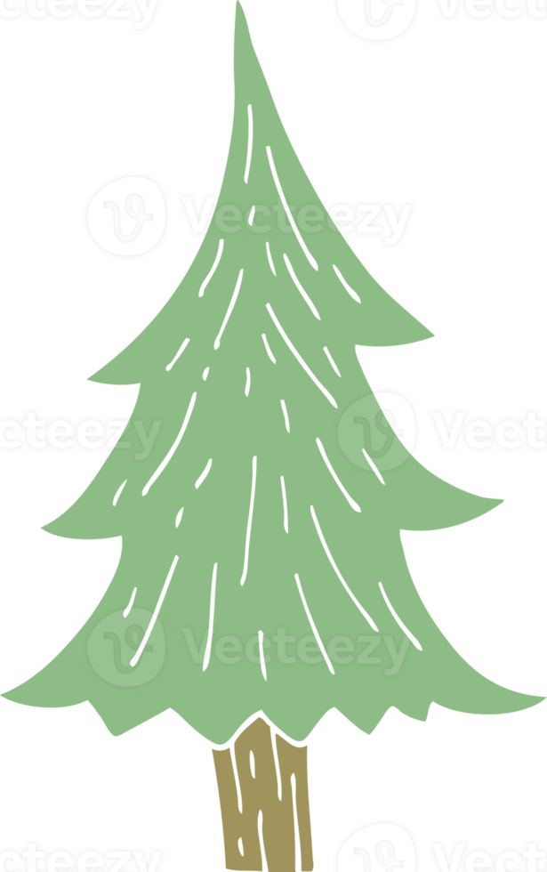 cartoon doodle pine trees png