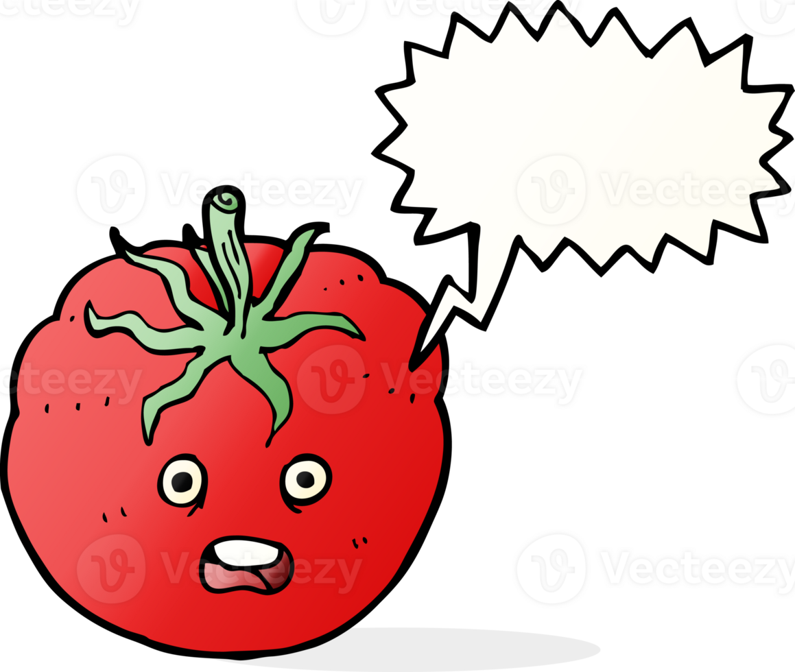 cartoon tomato with speech bubble png