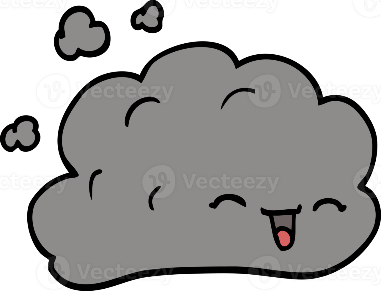 cartoon doodle grey smoke png