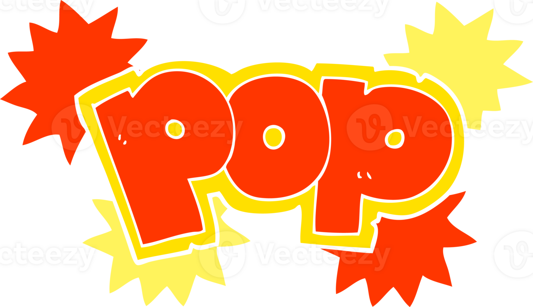flat color illustration of pop explosion symbol png
