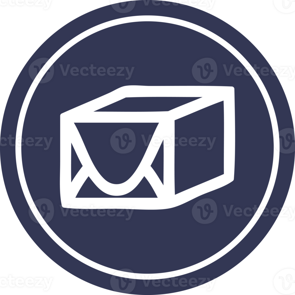 wrapped parcel circular icon symbol png