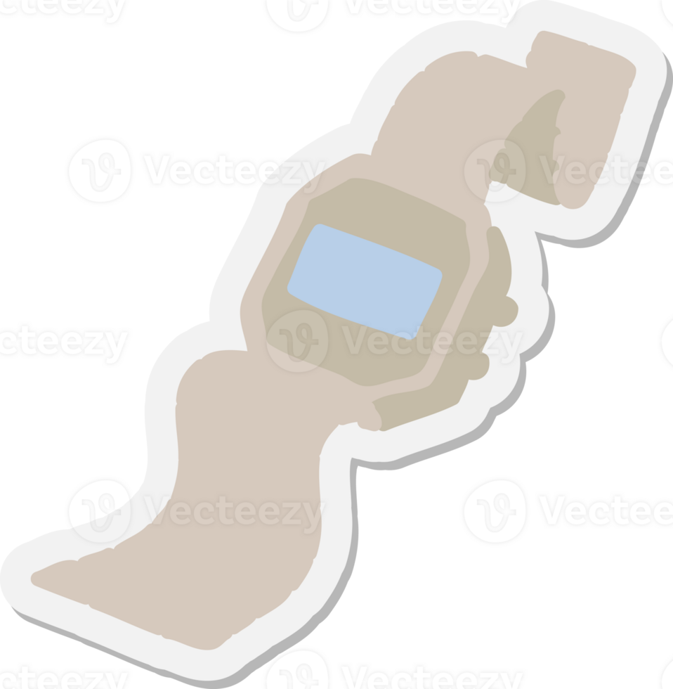 old digital watch sticker png