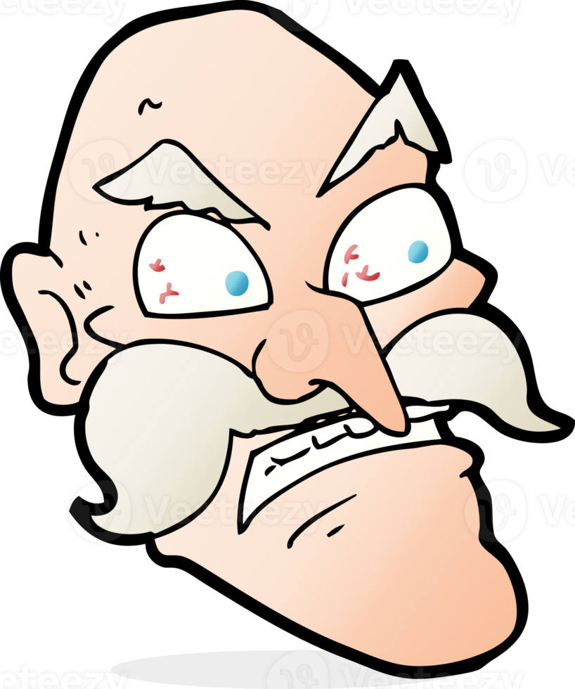 cartoon angry old man png