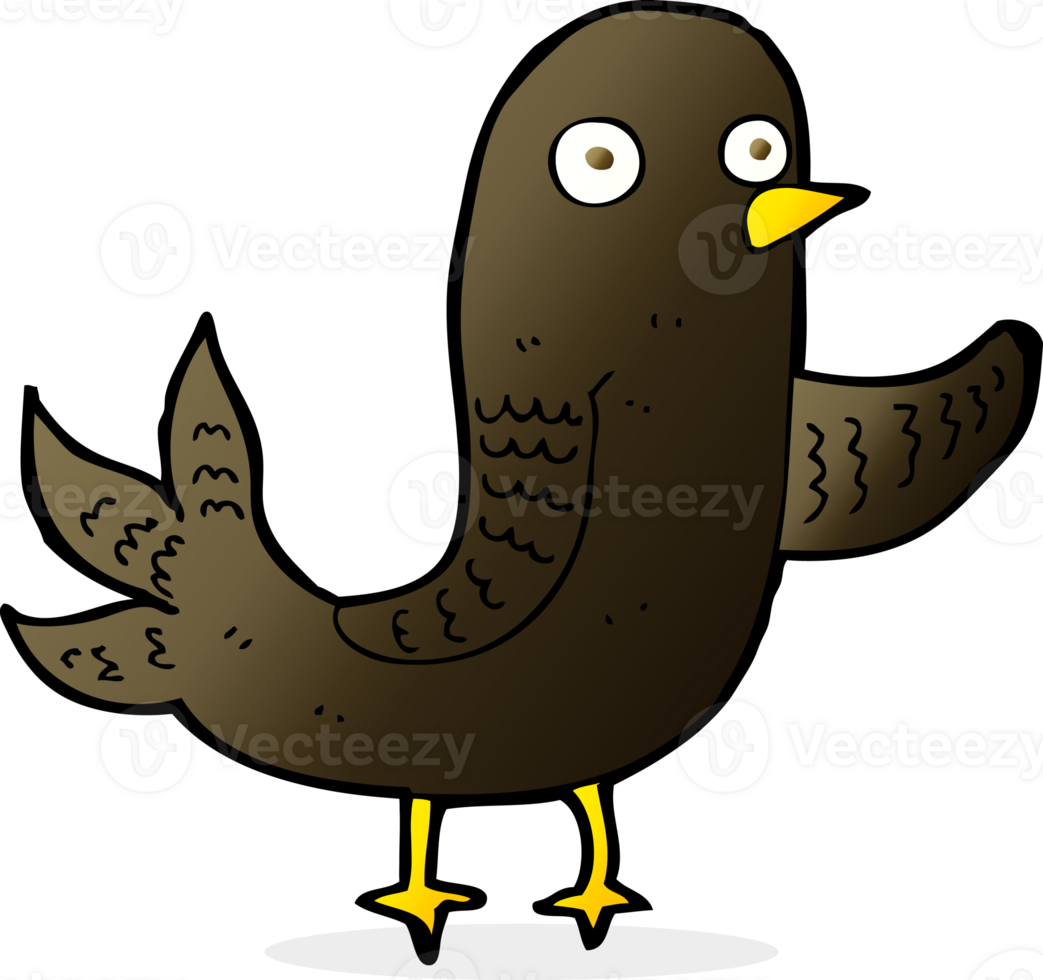 cartoon waving bird png