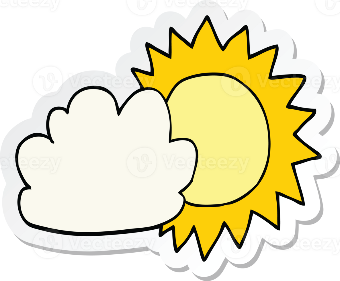 sticker of a cartoon weather png