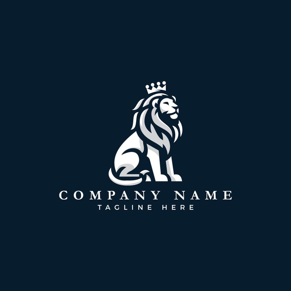 Lion logo, Lion logo with a crown vector