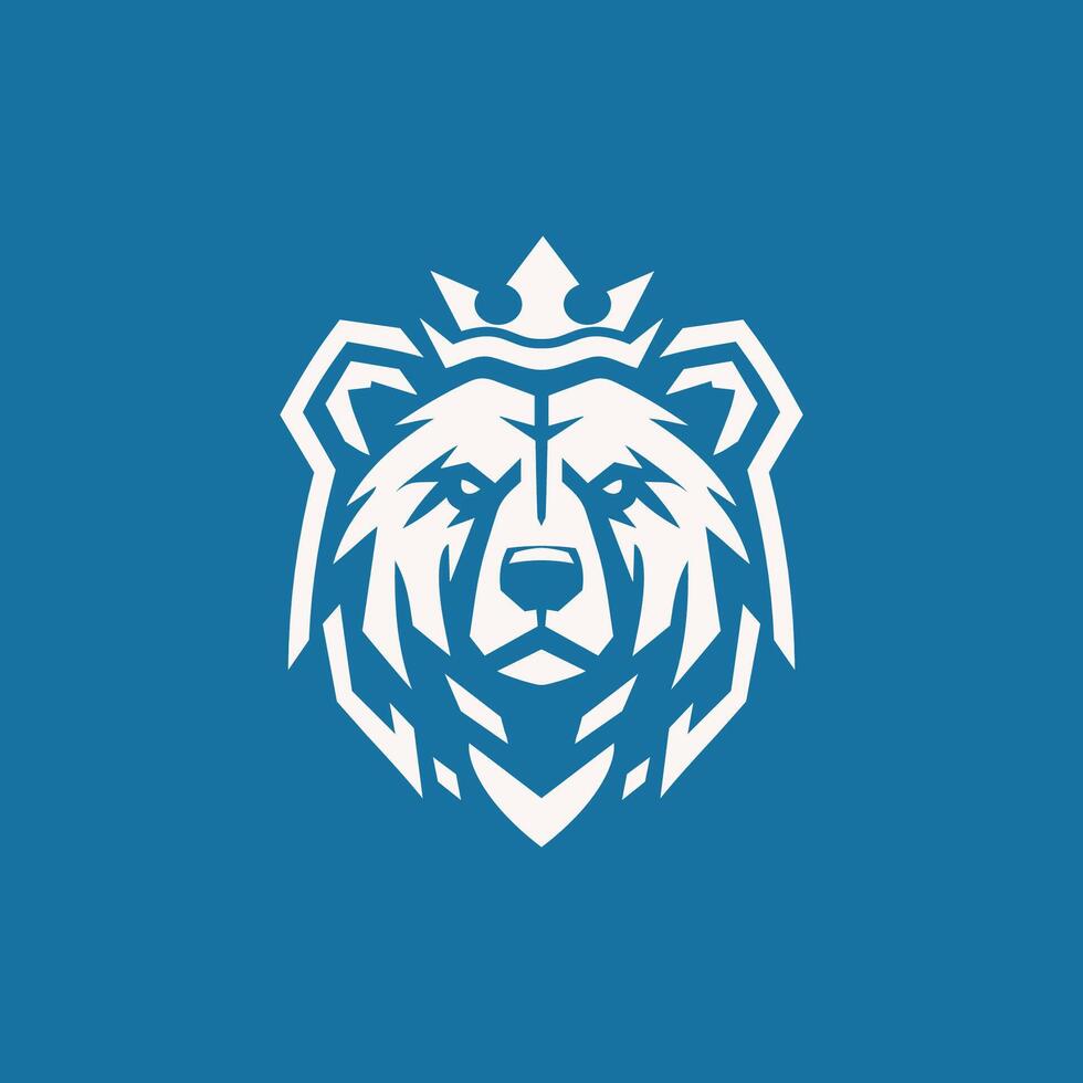 oso logo, resumen oso corona logo diseño modelo vector