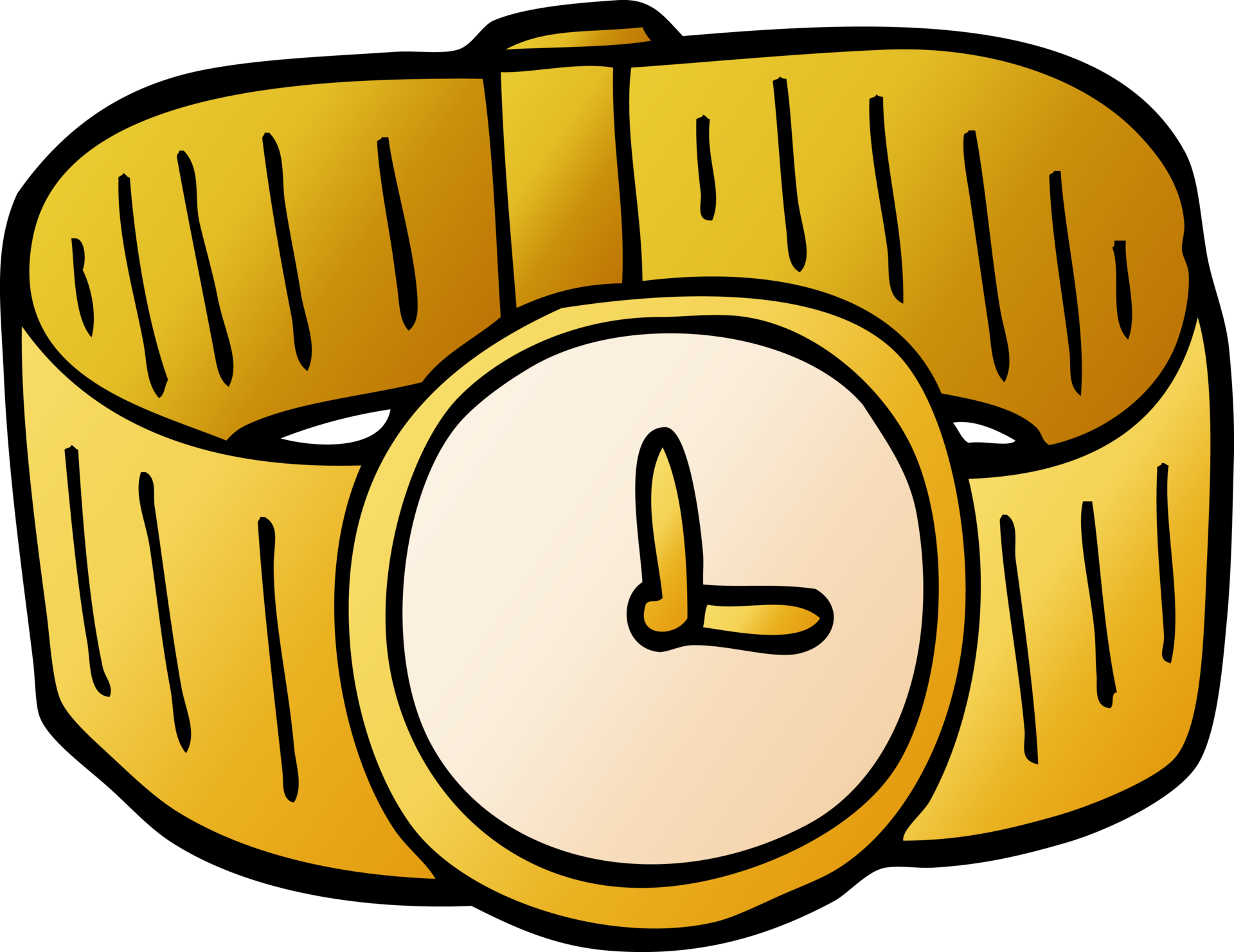 cartoon-doodle-gold-wrist-watch-45091295-png