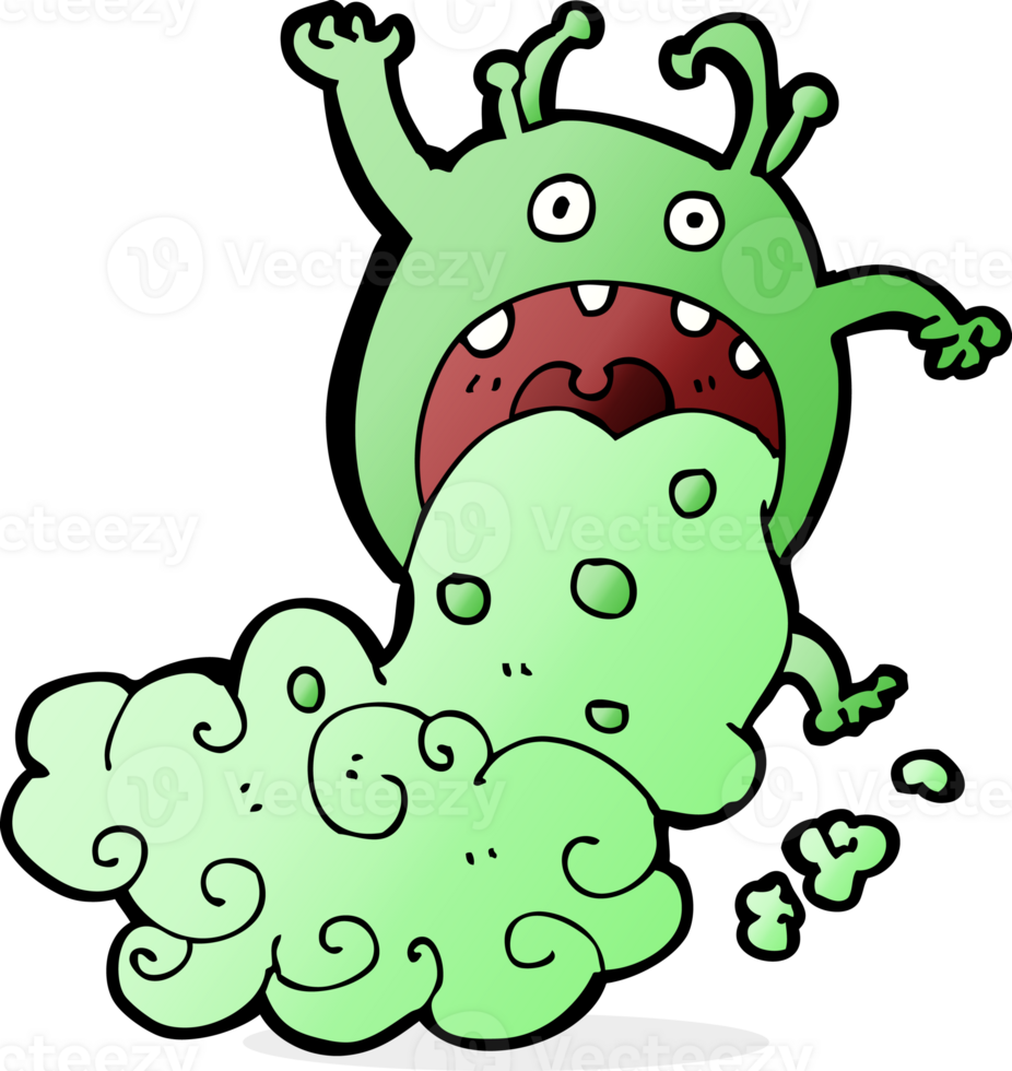 cartoon gross monster being sick png